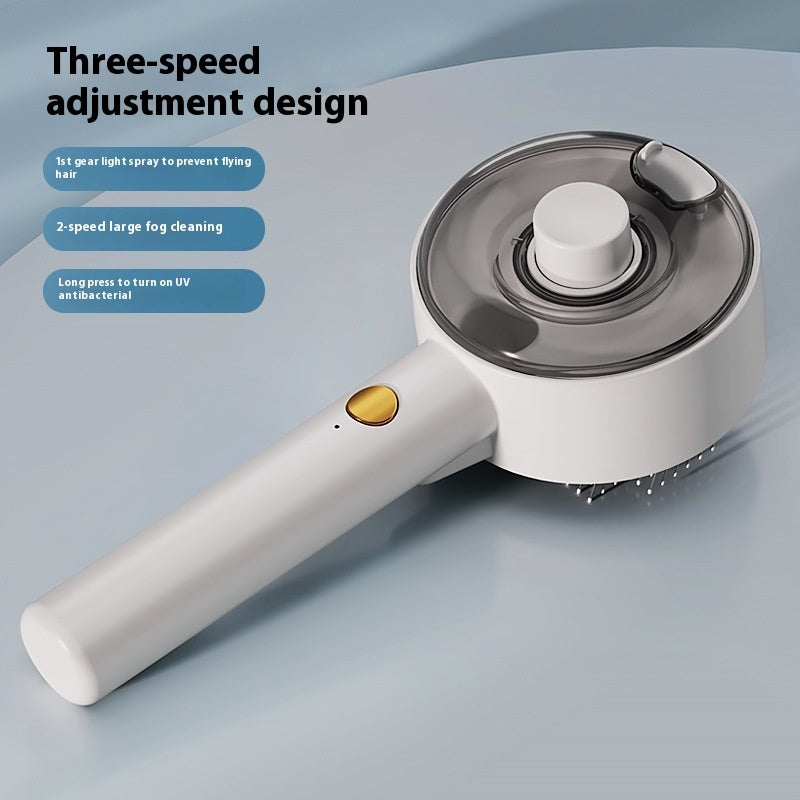 One-Click Self-Cleaning Pet Grooming Brush