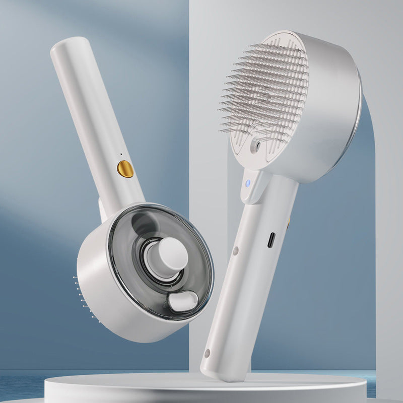 One-Click Self-Cleaning Pet Grooming Brush