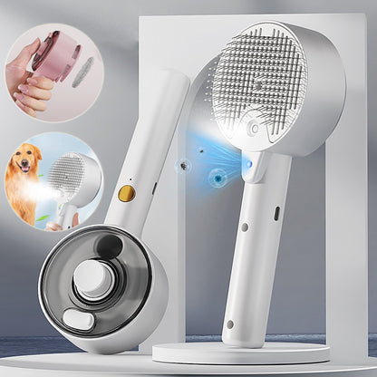 One-Click Self-Cleaning Pet Grooming Brush